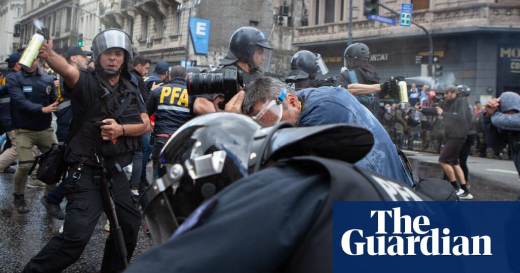 Police Clash With Pensioner Protests In Argentina As Coma Photographer