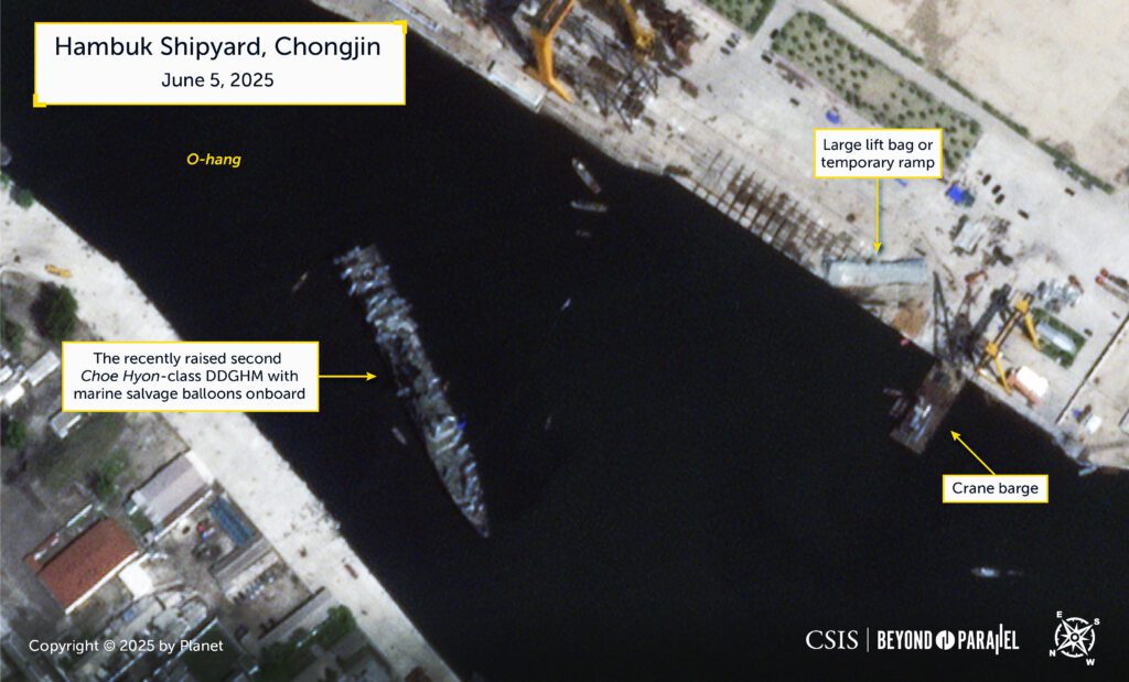 North Korean Frigate Resurfaces After Capsizing Incident