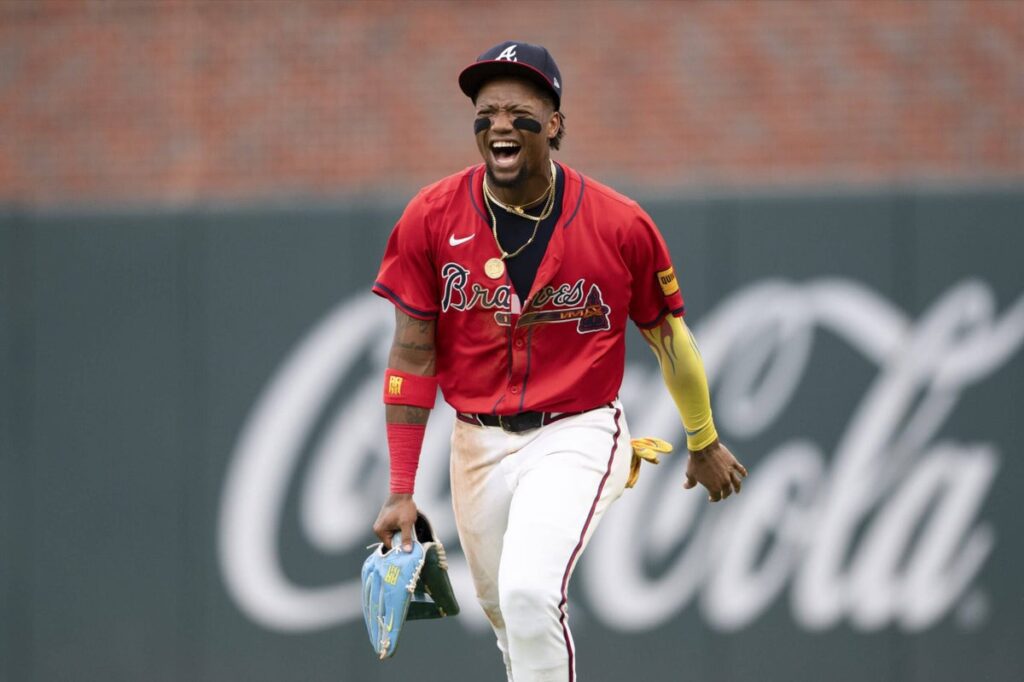 Acuña's Jaw Dropping Roberto Clemente Inspired Double Play Throw