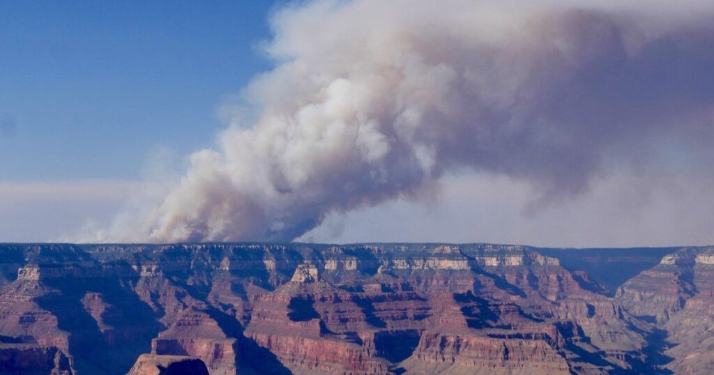 Grand Canyon Wildfires Surge Dramatically As Canadian Smoke Blankets The