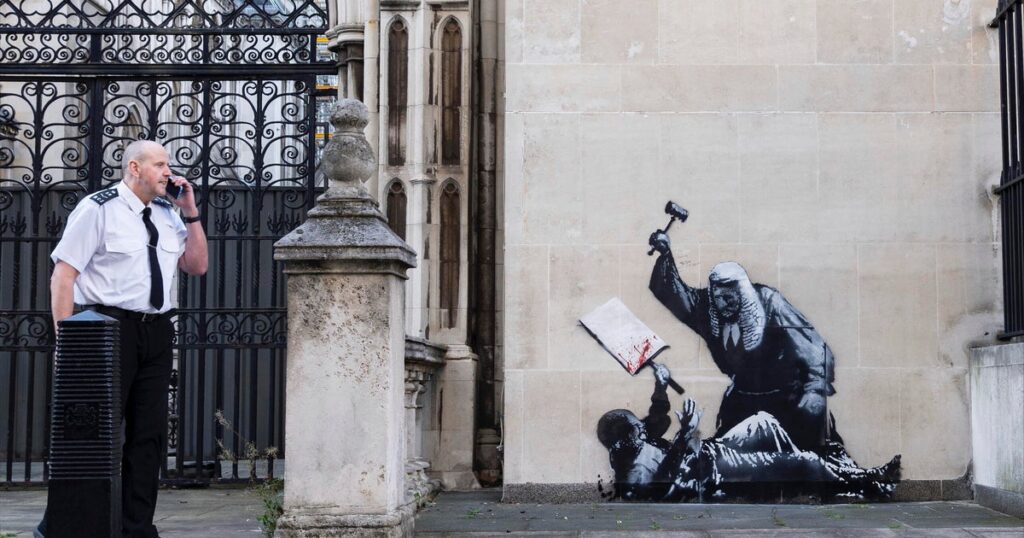 Justice Under Scrutiny: A Banksy Mural's Bold Statement