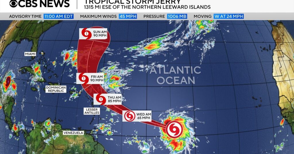 Tropical Storm Jerry Emerges As The 10th Storm Of The