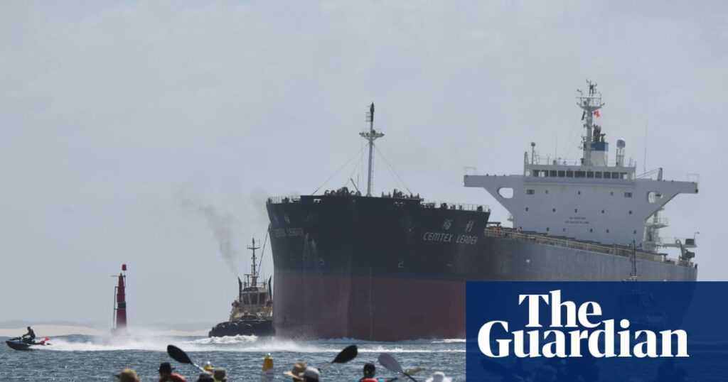 Protesters Halt Ships At Newcastle's Coal Port In Climate Action