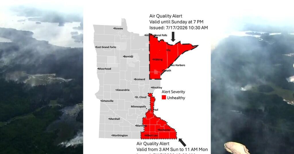 Minnesota Alert: Unhealthy Air Quality Due to Wildfire Smoke July 18-20 Minnesota Alert: Unhealthy Air Quality Due To Wildfire Smoke July